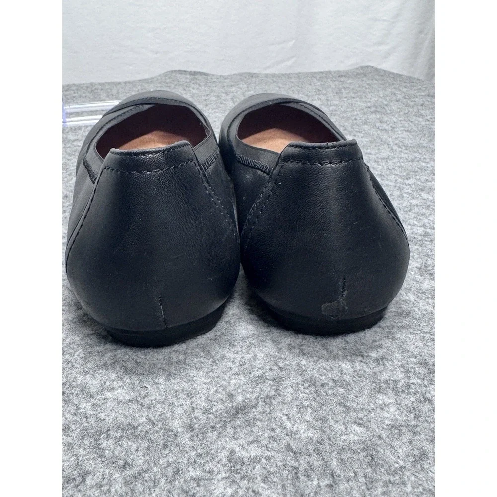 Vionic Caroll Ballet Shoes Black Leather Women's Size 8 - Picture 6 of 10